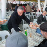 Kemer'de pazar esnafına çorba ikramı