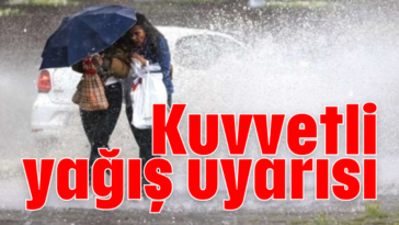 Kuvvetli yağış uyarısı