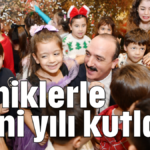 Miniklerle yeni yılı kutladı