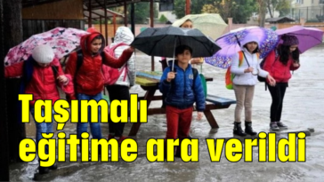 Taşımalı eğitime ara verildi