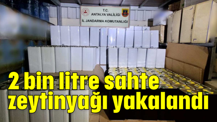 2 bin litre sahte zeytinyağı yakalandı