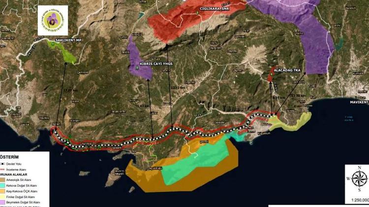 Finike- Kalkan bölünmüş yol projesine ÇED olumlu kararı