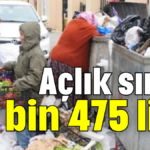 Açlık sınırı 30 bin 475 lira