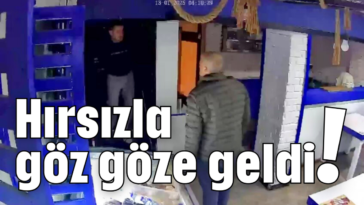 Hırsızla göz göze geldi!