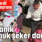 Organik pamuk şeker dağıttı