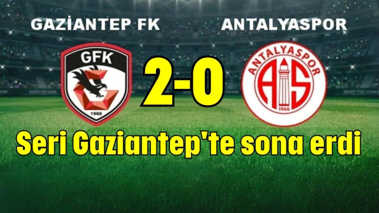 Seri Gaziantep'te sona erdi  2-0