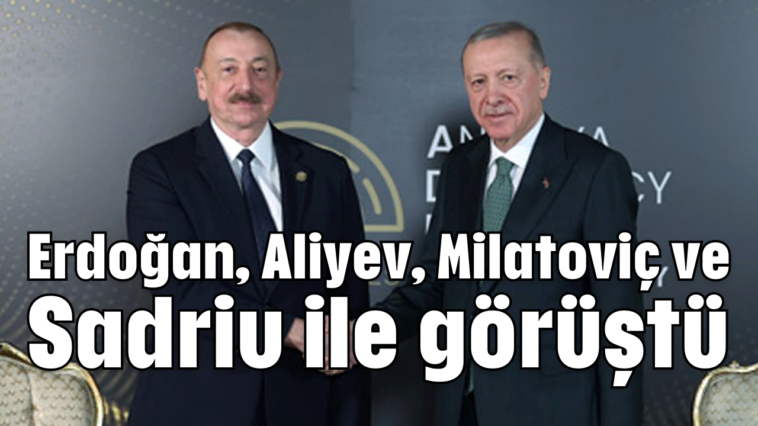 Erdoğan, Aliyev, Milatoviç ve Sadriu ile görüştü