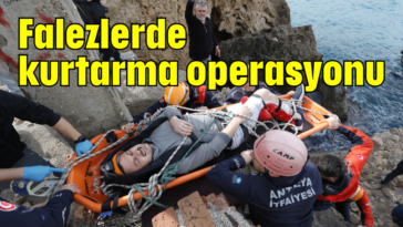Falezlerde kurtarma operasyonu
